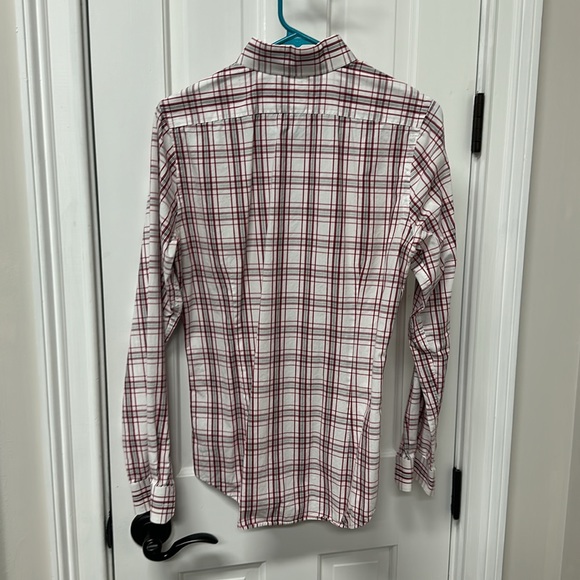 Express Extra Slim Fit Red Plaid Button Up - Picture 4 of 6
